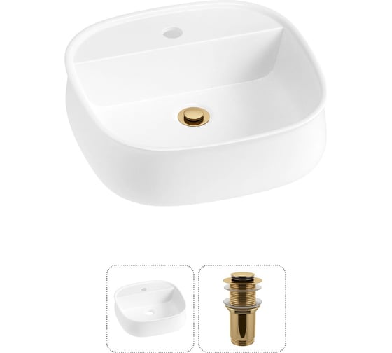 Комплект Wellsee 2 в 1 Lavinia Boho Bathroom Sink накладная раковина 42x42 см 20215478R 1