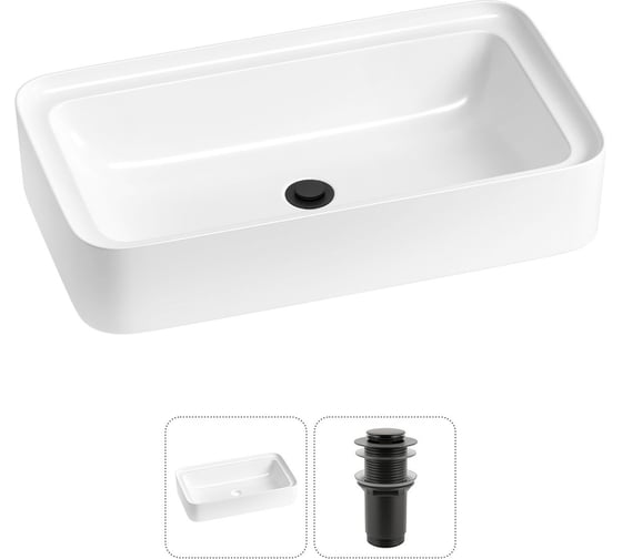 Комплект Wellsee 2 в 1 Lavinia Boho Bathroom Sink накладная раковина 75x40 см 20215333R