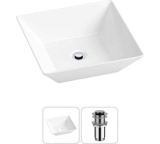 Комплект Wellsee 2 в 1 Lavinia Boho Bathroom Sink накладная раковина 42x42 см 20215159R