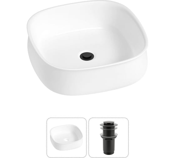 Комплект Wellsee 2 в 1 Lavinia Boho Bathroom Sink накладная раковина 42x42 см 20215445R 1