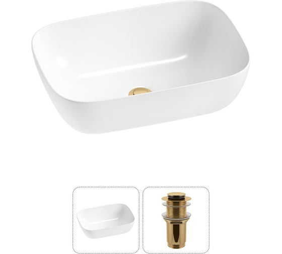 Комплект Wellsee 2 в 1 Lavinia Boho Bathroom Sink накладная раковина 46x33 см 20215193R