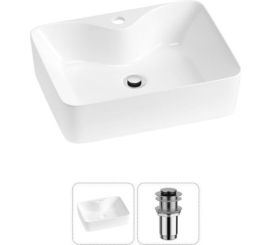 Комплект Wellsee 2 в 1 Lavinia Boho Bathroom Sink накладная раковина 48x37 см 20215255R 1
