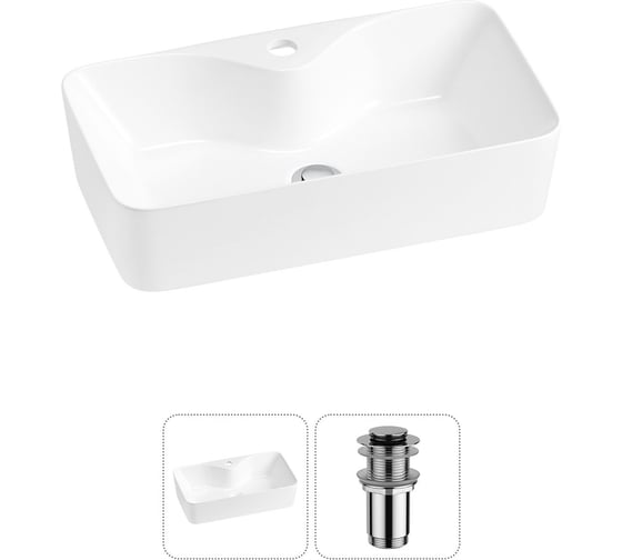 Комплект Wellsee 2 в 1 Lavinia Boho Bathroom Sink накладная раковина 54x30 см 20215271R 1