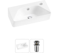 Комплект Wellsee 2 в 1 Lavinia Boho Bathroom Sink накладная/подвесная раковина 40x22 см 20216413R
