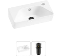Комплект Wellsee 2 в 1 Lavinia Boho Bathroom Sink накладная/подвесная раковина 40x22 см 20216414R