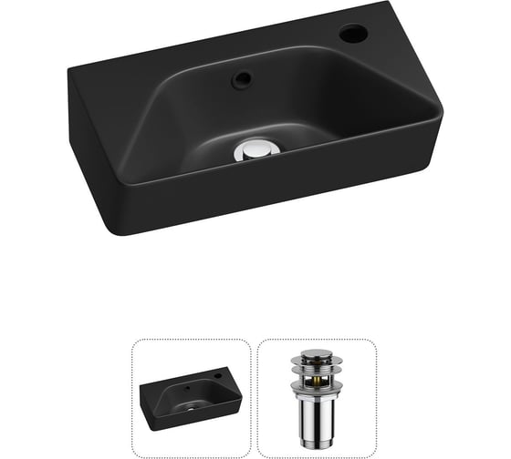 Комплект Wellsee 2 в 1 Lavinia Boho Bathroom Sink накладная/подвесная раковина 40x22 см 20216429R