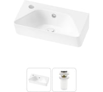 Комплект Wellsee 2 в 1 Lavinia Boho Bathroom Sink накладная/подвесная раковина 40x22 см 20216444R