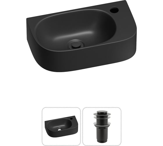 Комплект Wellsee 2 в 1 Lavinia Boho Bathroom Sink накладная/подвесная раковина 40x22 см 20216318R