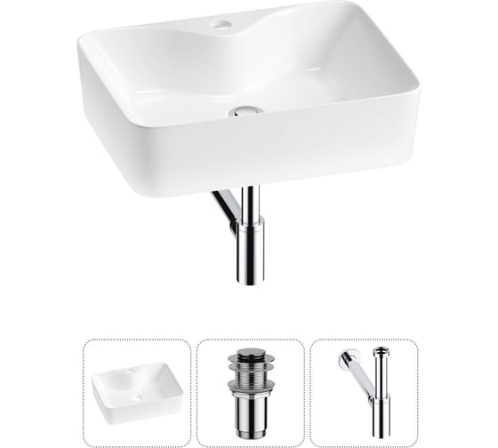 Комплект Wellsee 3 в 1 Lavinia Boho Bathroom Sink накладная раковина 48x37 см 20215259R 1