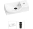 Комплект Wellsee 2 в 1 Lavinia Boho Bathroom Sink накладная/подвесная раковина 40x23 см 20216050R 1
