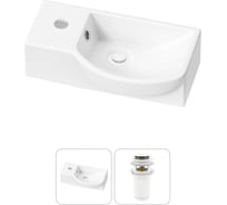 Комплект Wellsee 2 в 1 Lavinia Boho Bathroom Sink накладная/подвесная раковина 40x23 см 20216024R