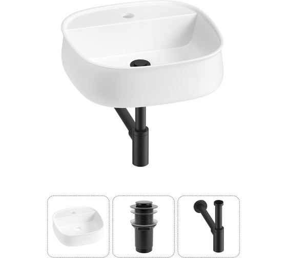 Комплект Wellsee 3 в 1 Lavinia Boho Bathroom Sink накладная раковина 42x42 см 20215481R 1