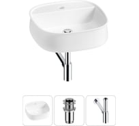 Комплект Wellsee 3 в 1 Lavinia Boho Bathroom Sink накладная раковина 42x42 см 20215480R