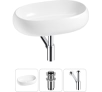 Комплект Wellsee 3 в 1 Lavinia Boho Bathroom Sink накладная раковина 56x33 см 20215083R