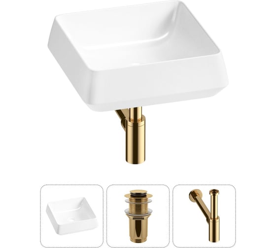 Комплект Wellsee 3 в 1 Lavinia Boho Bathroom Sink накладная раковина 38x38 см 20215418R 1