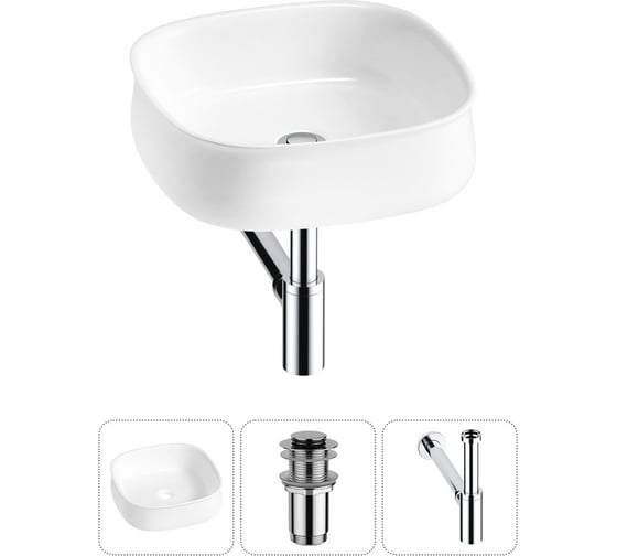 Комплект Wellsee 3 в 1 Lavinia Boho Bathroom Sink накладная раковина 42x42 см 20215448R 1