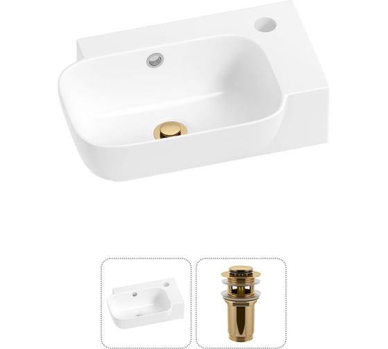 Комплект Wellsee 2 в 1 Lavinia Boho Bathroom Sink накладная/подвесная раковина 40x24 см 20216359R 1