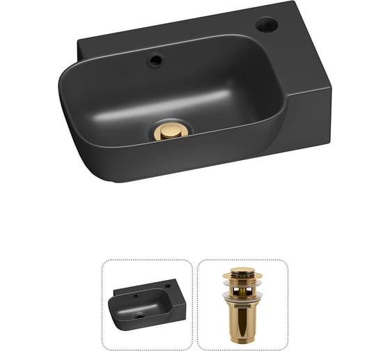 Комплект Wellsee 2 в 1 Lavinia Boho Bathroom Sink накладная/подвесная раковина 40x24 см 20216375R