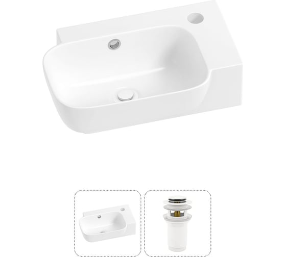 Комплект Wellsee 2 в 1 Lavinia Boho Bathroom Sink накладная/подвесная раковина 40x24 см 20216360R