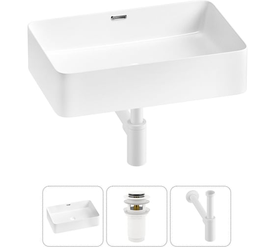 Комплект Wellsee 3 в 1 Lavinia Boho Bathroom Sink накладная раковина 48x31 см 20215214R