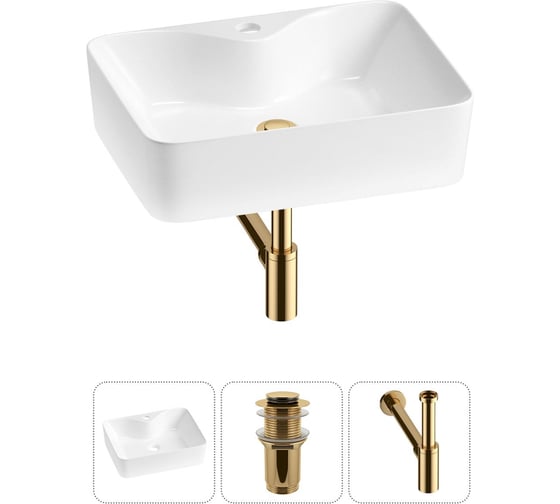 Комплект Wellsee 3 в 1 Lavinia Boho Bathroom Sink накладная раковина 48x37 см 20215261R