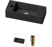 Комплект Wellsee 2 в 1 Lavinia Boho Bathroom Sink накладная/подвесная раковина 43x18 см 20216291R