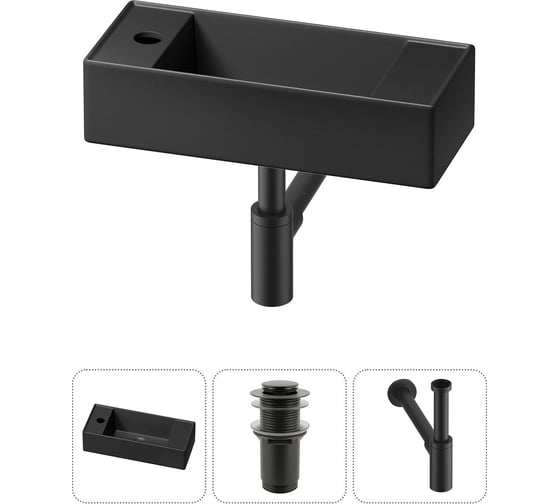 Комплект Wellsee 3 в 1 Lavinia Boho Bathroom Sink накладная/подвесная раковина 43x18 см 20216293R