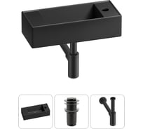 Комплект Wellsee 3 в 1 Lavinia Boho Bathroom Sink накладная/подвесная раковина 43x18 см 20216265R