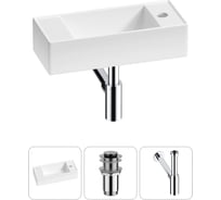 Комплект Wellsee 3 в 1 Lavinia Boho Bathroom Sink накладная/подвесная раковина 43x18 см 20216249R
