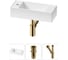 Комплект Wellsee 3 в 1 Lavinia Boho Bathroom Sink накладная/подвесная раковина 43x18 см 20216279R 1