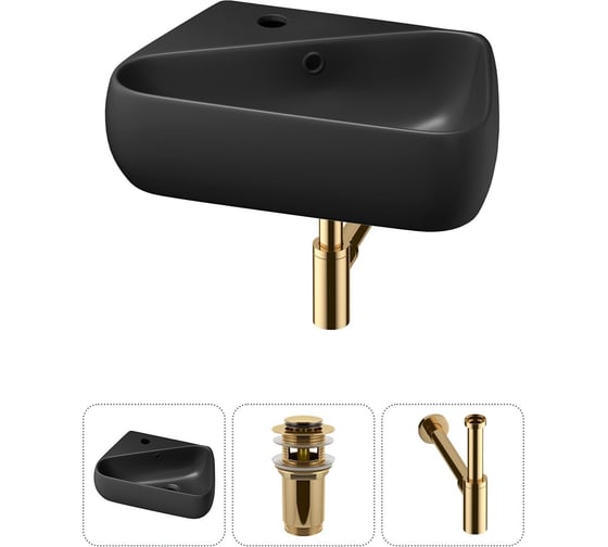 Комплект Wellsee 3 в 1 Lavinia Boho Bathroom Sink накладная/подвесная раковина 44x27 см 20216602R