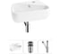 Комплект Wellsee 3 в 1 Lavinia Boho Bathroom Sink накладная/подвесная раковина 44x27 см 20216613R 1