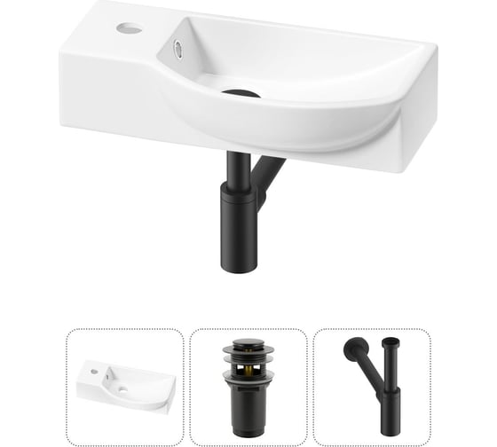 Комплект Wellsee 3 в 1 Lavinia Boho Bathroom Sink накладная/подвесная раковина 45x24 см 20216082R