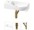 Комплект Wellsee 3 в 1 Lavinia Boho Bathroom Sink накладная/подвесная раковина 45x24 см 20216083R 1