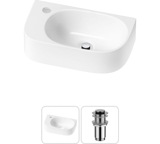 Комплект Wellsee 2 в 1 Lavinia Boho Bathroom Sink накладная/подвесная раковина 40x22 см 20216329R