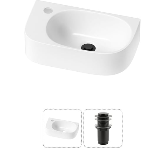 Комплект Wellsee 2 в 1 Lavinia Boho Bathroom Sink накладная/подвесная раковина 40x22 см 20216330R 1