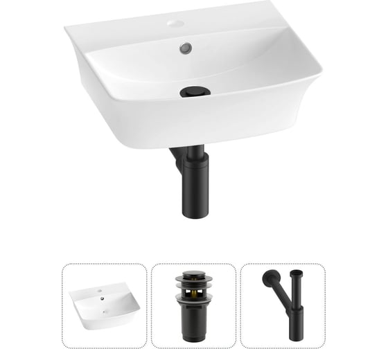 Комплект Wellsee 3 в 1 Lavinia Boho Bathroom Sink накладная/подвесная раковина 45x40 см 20216754R