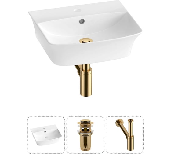 Комплект Wellsee 3 в 1 Lavinia Boho Bathroom Sink накладная/подвесная раковина 45x40 см 20216755R 1