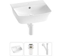 Комплект Wellsee 3 в 1 Lavinia Boho Bathroom Sink накладная/подвесная раковина 45x40 см 20216756R