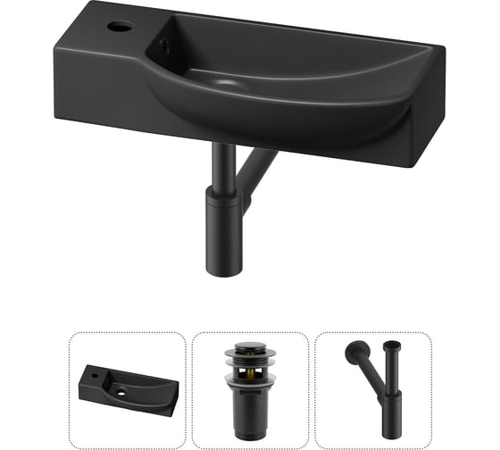 Комплект Wellsee 3 в 1 Lavinia Boho Bathroom Sink накладная/подвесная раковина 50x24 см 20216153R 1