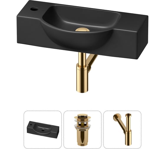Комплект Wellsee 3 в 1 Lavinia Boho Bathroom Sink накладная/подвесная раковина 53x25 см 20216210R 1