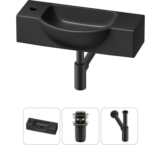 Комплект Wellsee 3 в 1 Lavinia Boho Bathroom Sink накладная/подвесная раковина 53x25 см 20216209R 1