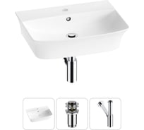 Комплект Wellsee 3 в 1 Lavinia Boho Bathroom Sink накладная/подвесная раковина 55x42 см 20216781R