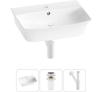 Комплект Wellsee 3 в 1 Lavinia Boho Bathroom Sink накладная/подвесная раковина 55x42 см 20216784R