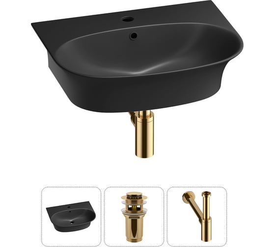 Комплект Wellsee 3 в 1 Lavinia Boho Bathroom Sink накладная/подвесная раковина 55x43 см 20216714R