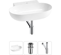 Комплект Wellsee 3 в 1 Lavinia Boho Bathroom Sink накладная/подвесная раковина 58x40 см 20215131R