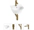 Комплект Wellsee 4 в 1 Lavinia Boho Bathroom Sink накладная/подвесная раковина 34x36 см 20216647R 1