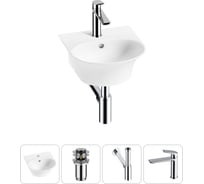 Комплект Wellsee 4 в 1 Lavinia Boho Bathroom Sink накладная/подвесная раковина 34x36 см 20216645R
