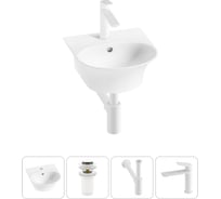 Комплект Wellsee 4 в 1 Lavinia Boho Bathroom Sink накладная/подвесная раковина 34x36 см 20216648R