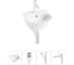 Комплект Wellsee 4 в 1 Lavinia Boho Bathroom Sink накладная/подвесная раковина 34x36 см 20216648R 1
